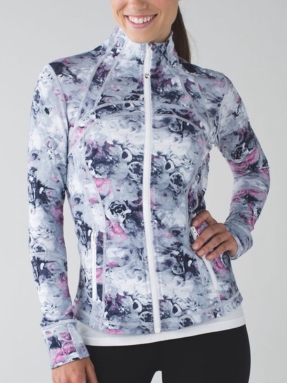 Lululemon women’s Define Jacket in a Moody Mirage floral print